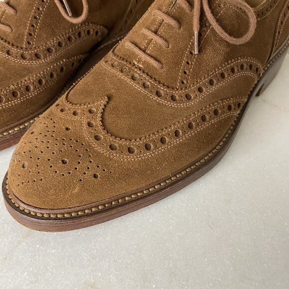 Crockett & Jones Tan Brogue Oxford Wingtip Rochester Shoes Sz UK 8.5 / US 9.5 - Picture 3 of 16